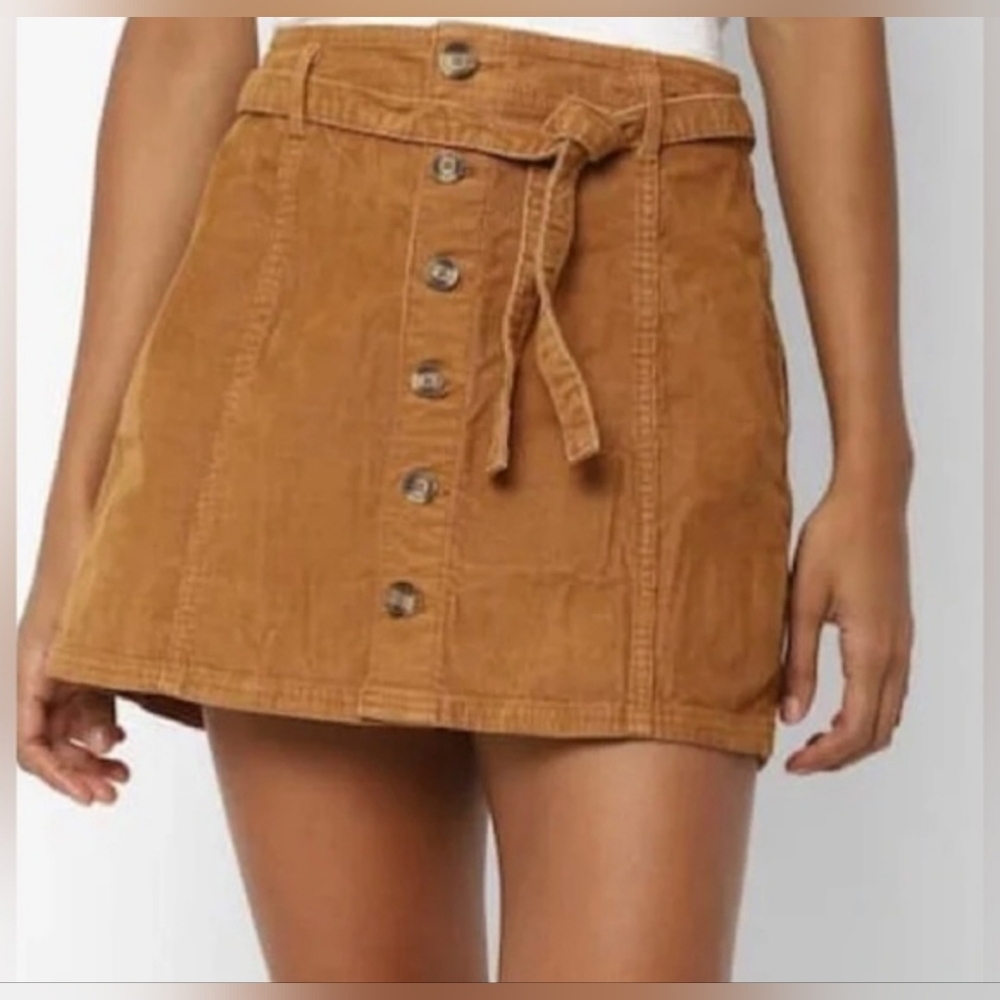 American Eagle Super Stretch Corduroy Hi-Rise A-Line Skirt Size 00 Reg